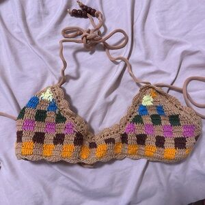 Colorful Crochet Bikini Top